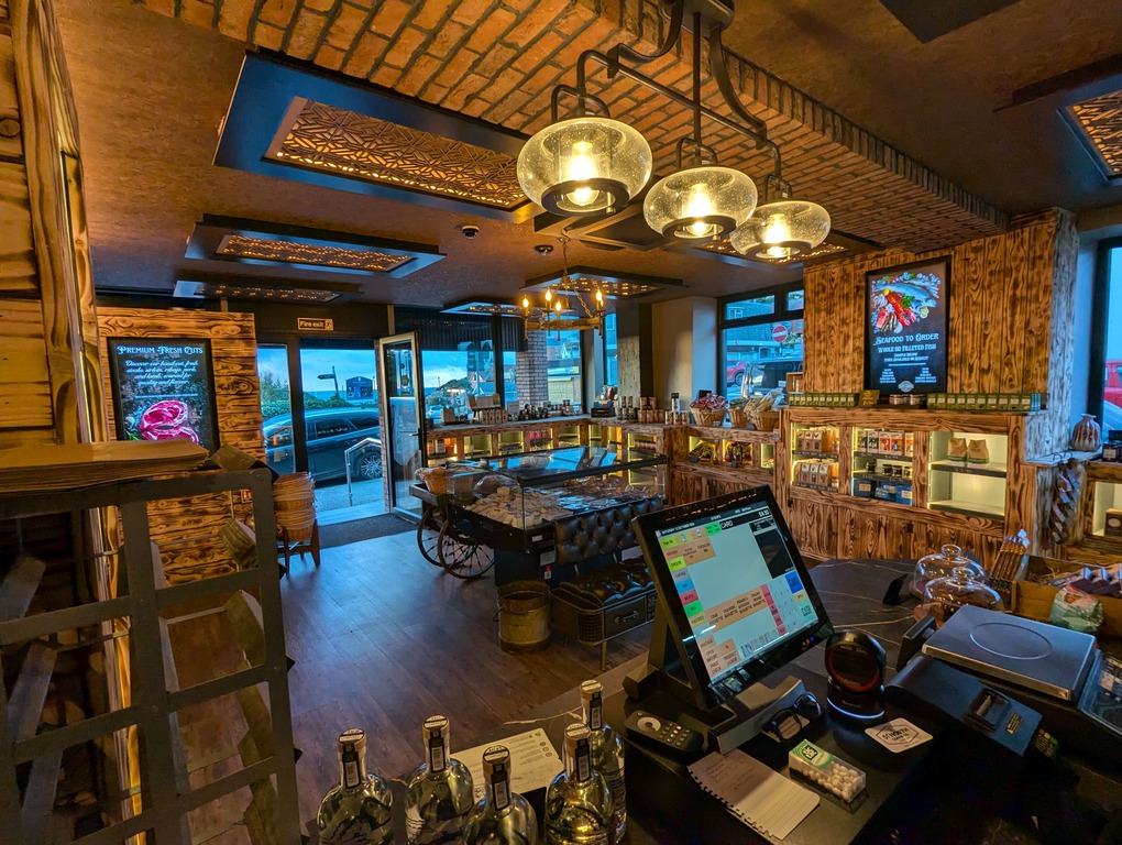 Overhead view of The Deli Box interior